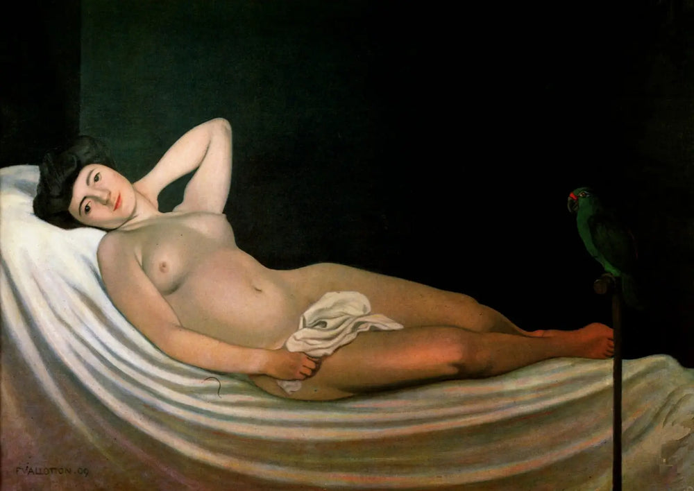 Femme au perroquet - Félix Vallotton - Alpha Reproduction