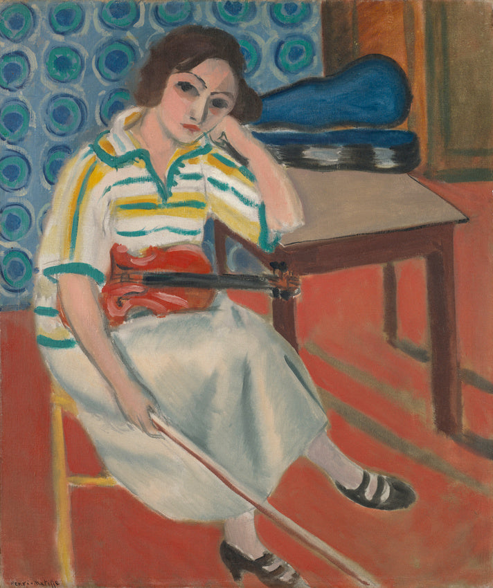 Reproduction du tableau « Femme au violon - Henri Matisse » par Alpha Reproduction en peinture à l’huile