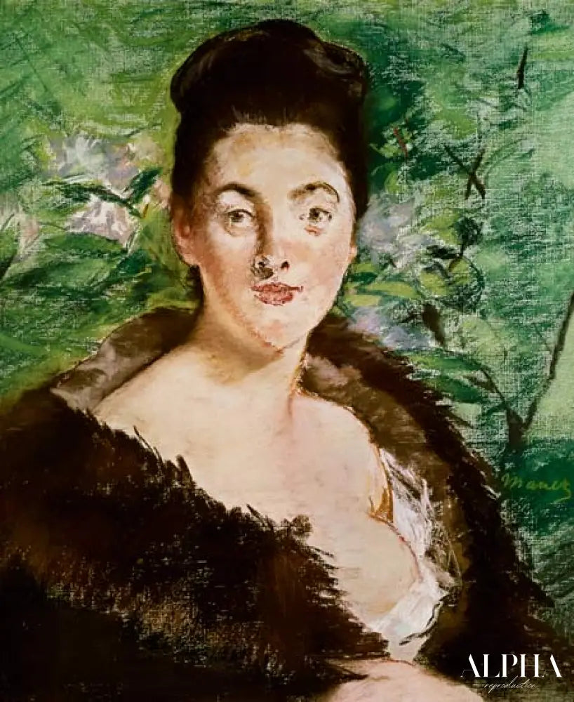 Femme dans un manteau de fourrure - Edouard Manet - Reproductions de tableaux et peintures haut de gamme