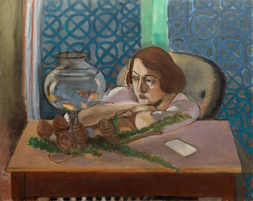 Reproduction du tableau « Femme devant un aquarium - Henri Matisse » par Alpha Reproduction en peinture à l’huile