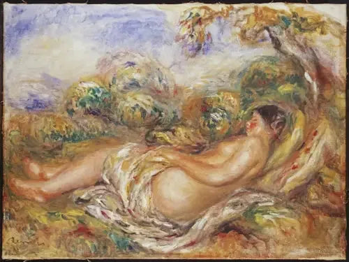 Женщина, лежащая в поле - Пьер-Огюст Ренуар