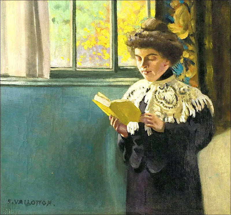 Женщина, читающая у окна - Феликс Валлоттон