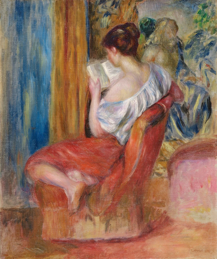 Femme lisant de Renoir, vers 1900, Tokyo Fuji Art Museum – reproduction peinture à l’huile sur toile