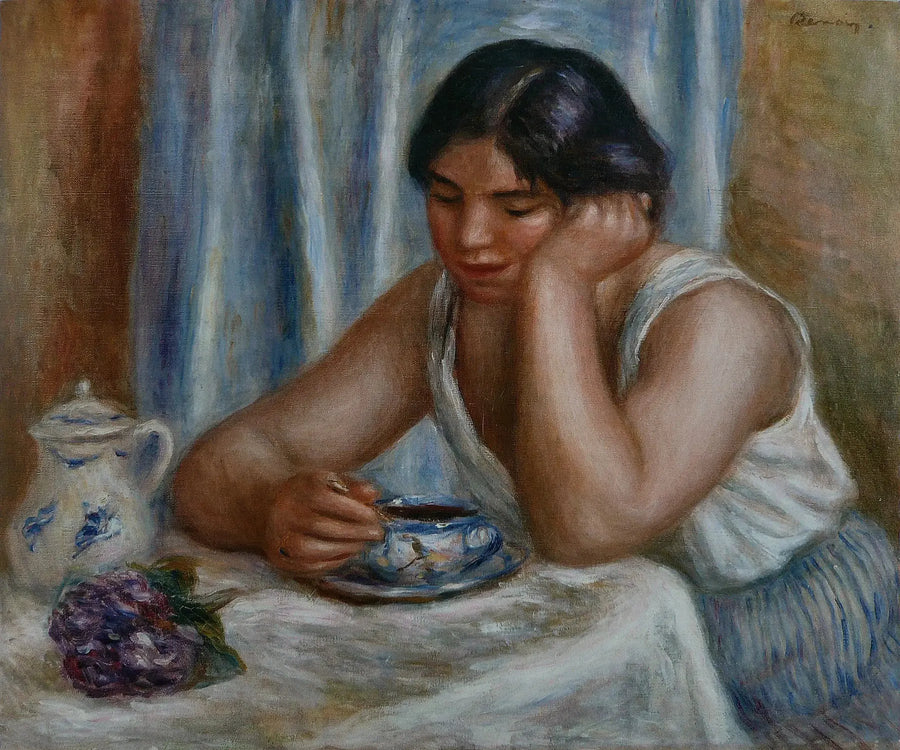 Женщина, принимающая шоколад - Пьер-Огюст Ренуар