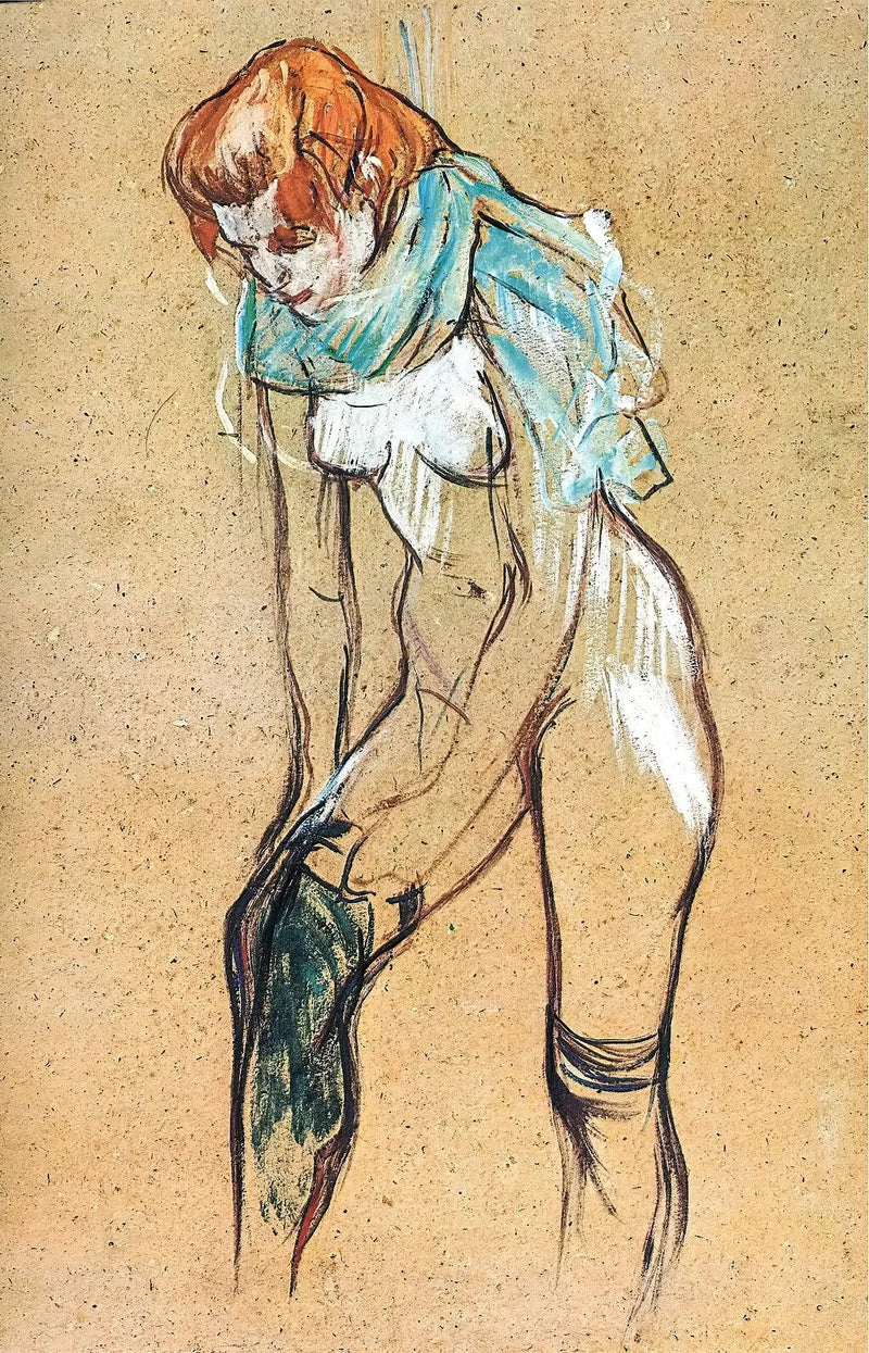 Женщина, натягивающая чулок - Анри де Тулуз-Лотрек