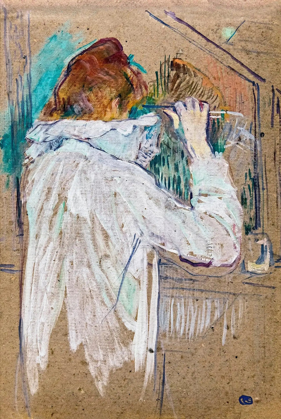 Женщина, завивающая волосы - Анри де Тулуз-Лотрек