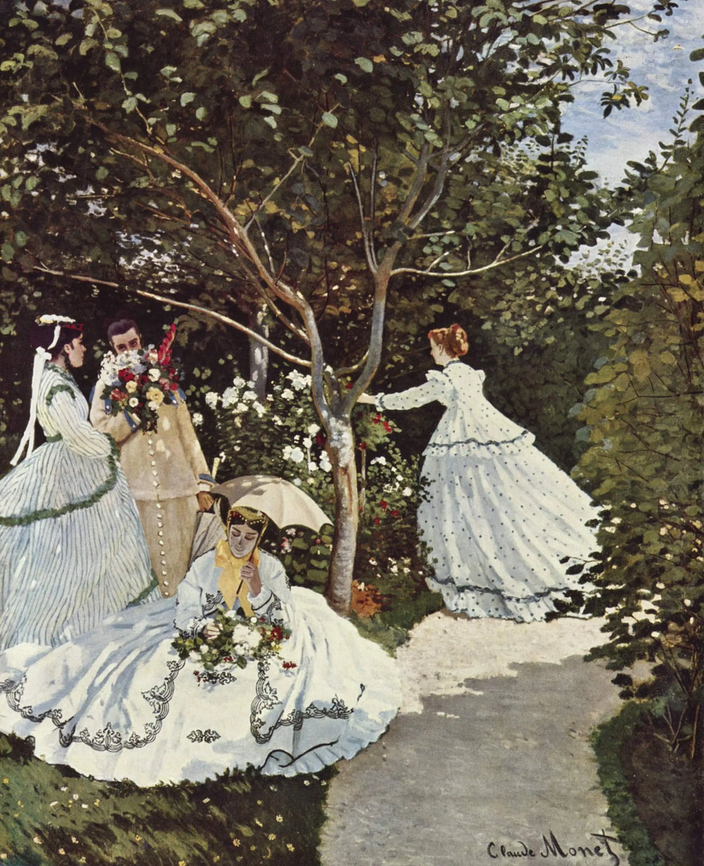 Reproduction du tableau « Femmes au jardin - Claude Monet » par Alpha Reproduction en peinture à l’huile