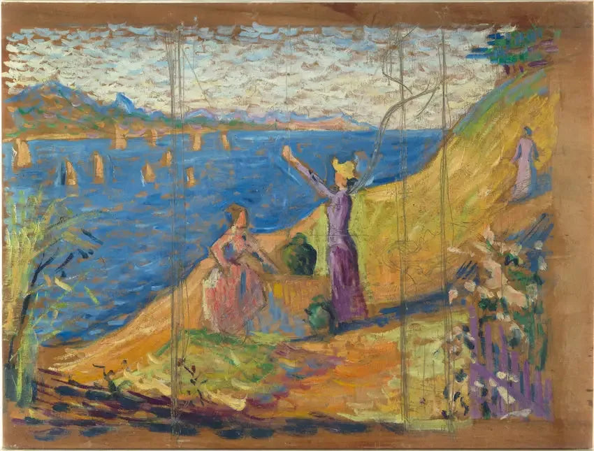 Женщины у колодца. Эскиз I - Поль Синьяк