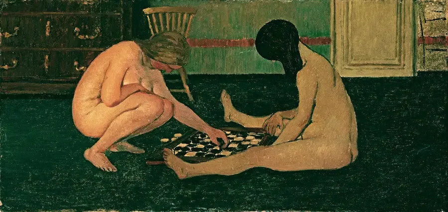 Обнажённые женщины, играющие в шахматы - Феликс Валлоттон