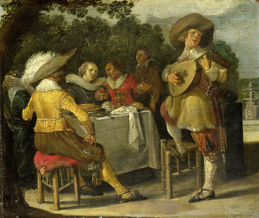 Une fête en plein air - Dirck Hals