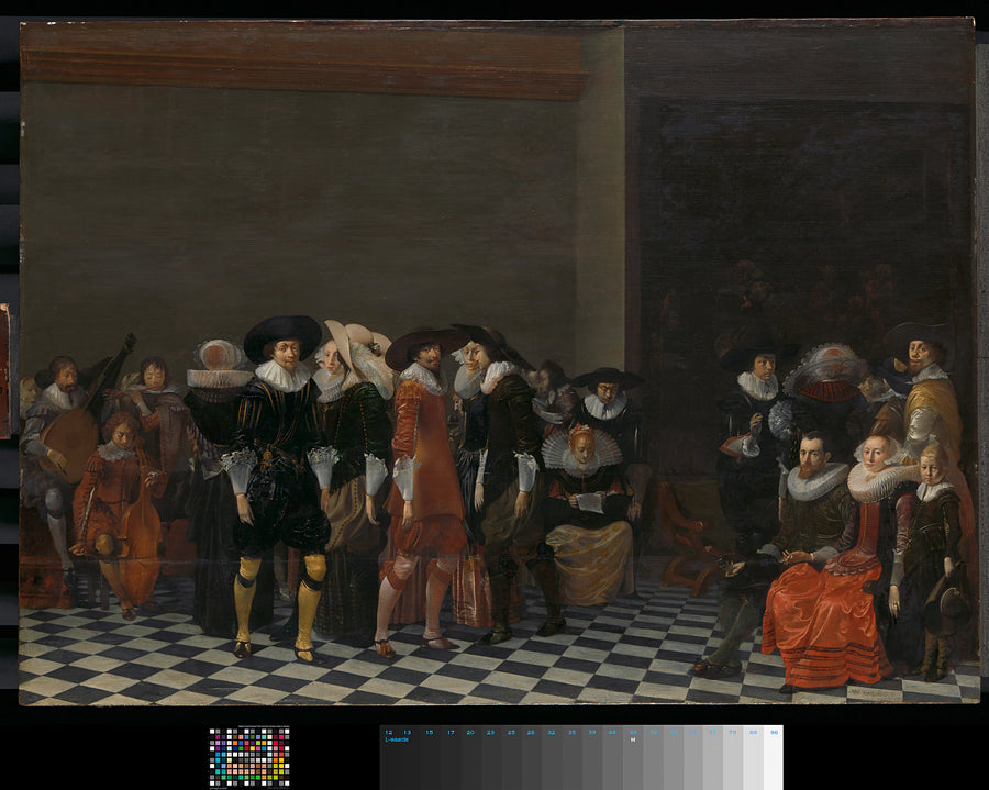 Fête de mariage, traditionnellement connue sous le nom de « mariage d'Adriaen Ploos van Amstel et d'Agnes van Bijler », 1616 - Willem Cornelisz. Duyster