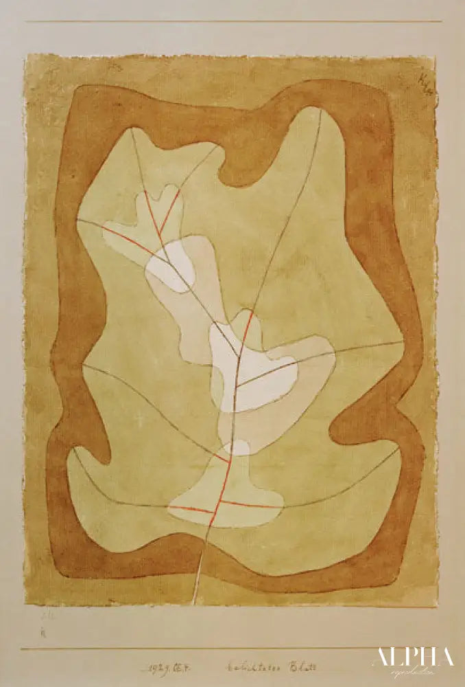 Feuille éclairée - paul klee - Reproductions de tableaux et peintures haut de gamme