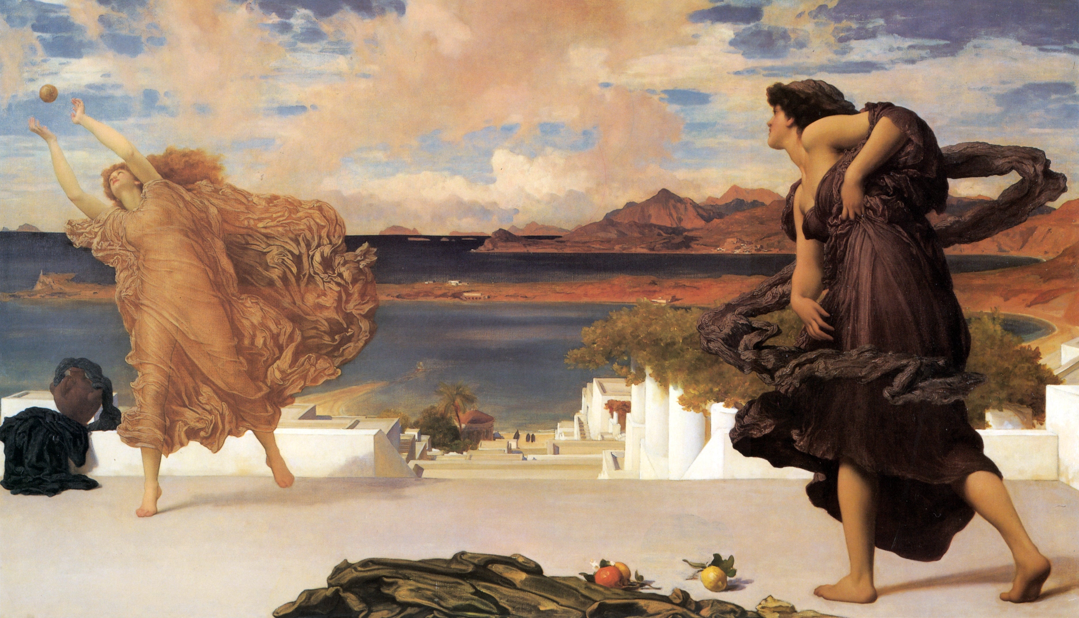 Filles grecques jouant au ballon - Frederic Leighton - Alpha Reproduction