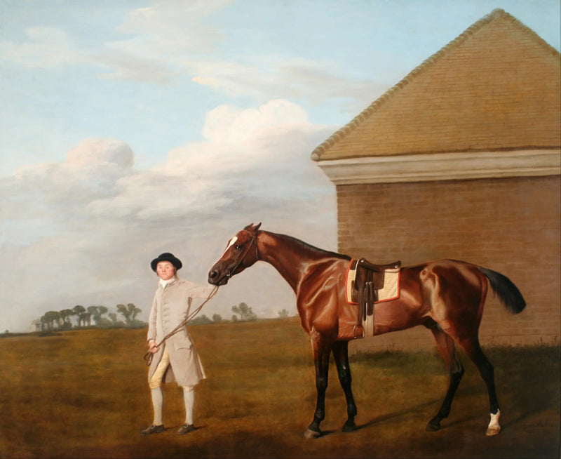 Firetail со своим тренером возле Rubbing-Down House на Newmarket Heath - Джордж Стуббс