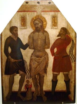 Flagellation du Christ avec un donateur. - Francescuccio Ghissi - Alpha Reproduction
