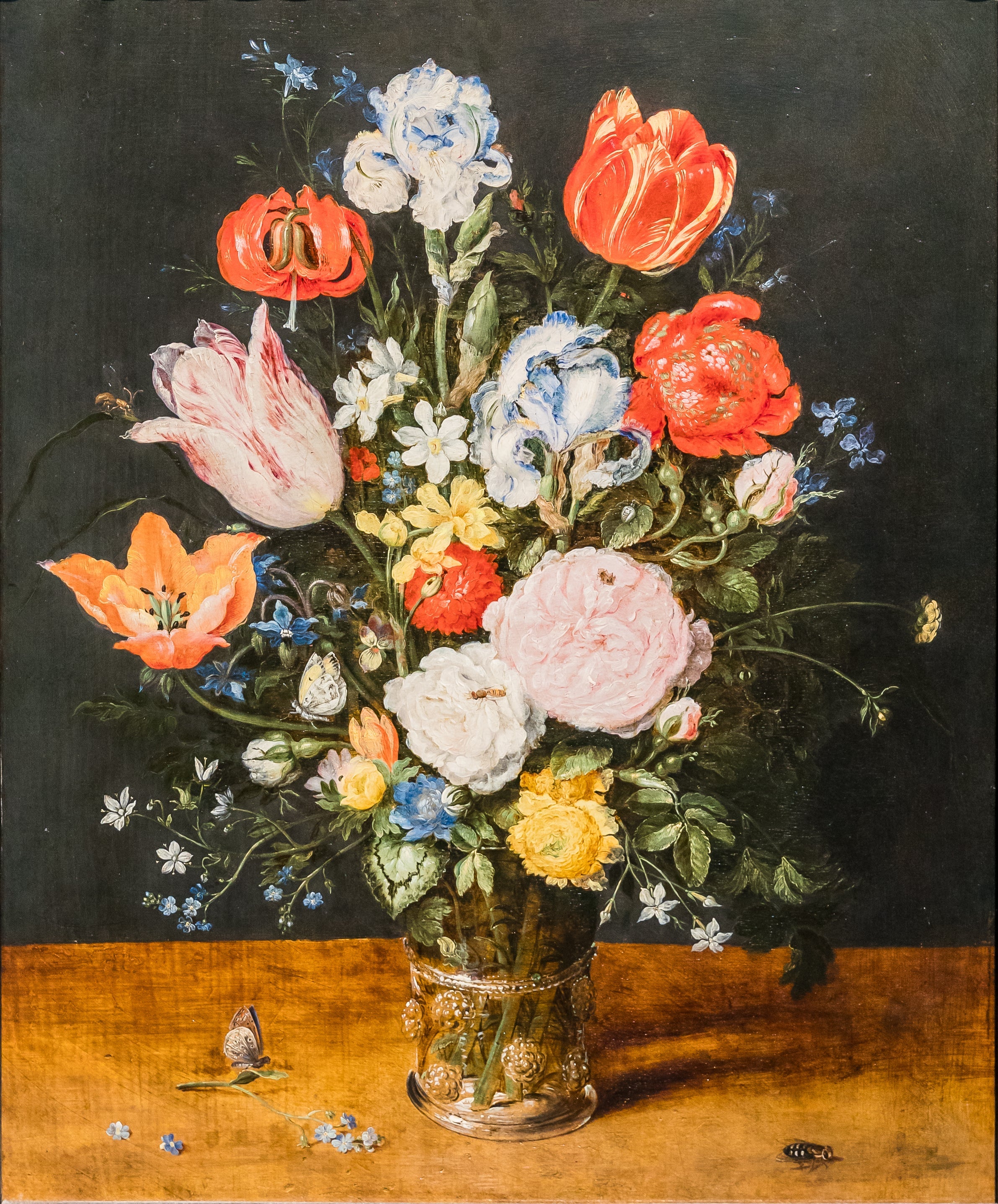 Fleurs dans un bécher en verre - Jan Brueghel l'Ancien image 1 copie peinte à la main à l’huile