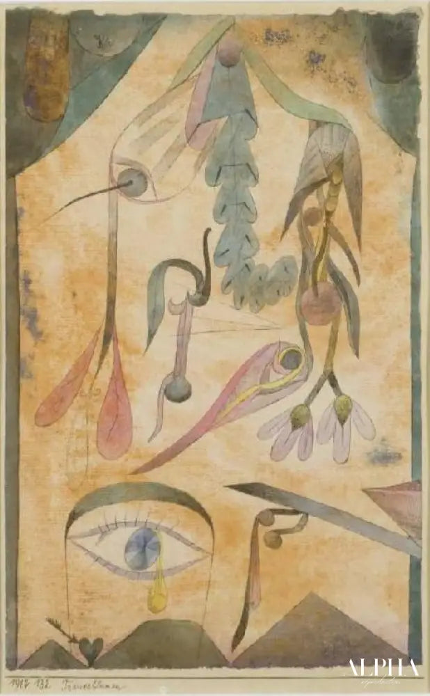 Fleurs de deuil - Paul Klee - Reproductions de tableaux et peintures haut de gamme