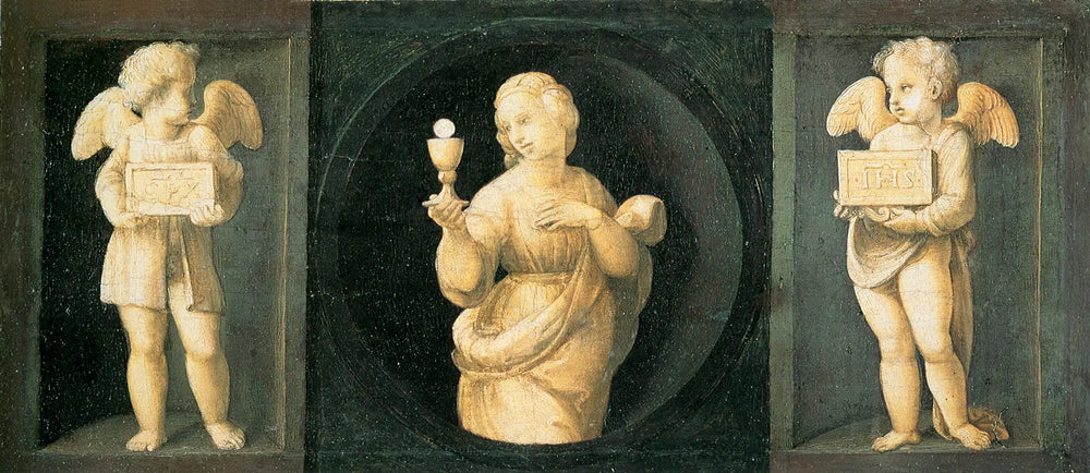 Reproduction du tableau « Foi - Raphaël Sanzio » par Alpha Reproduction en peinture à l’huile