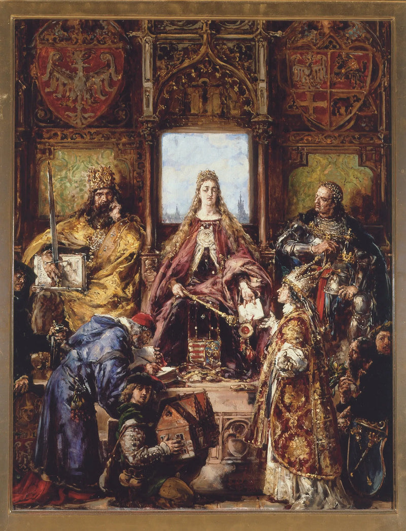 Фондacja Академии, 1361–1399–1400 н.э., из серии «История цивилизации в Польше» - Ян Матейко