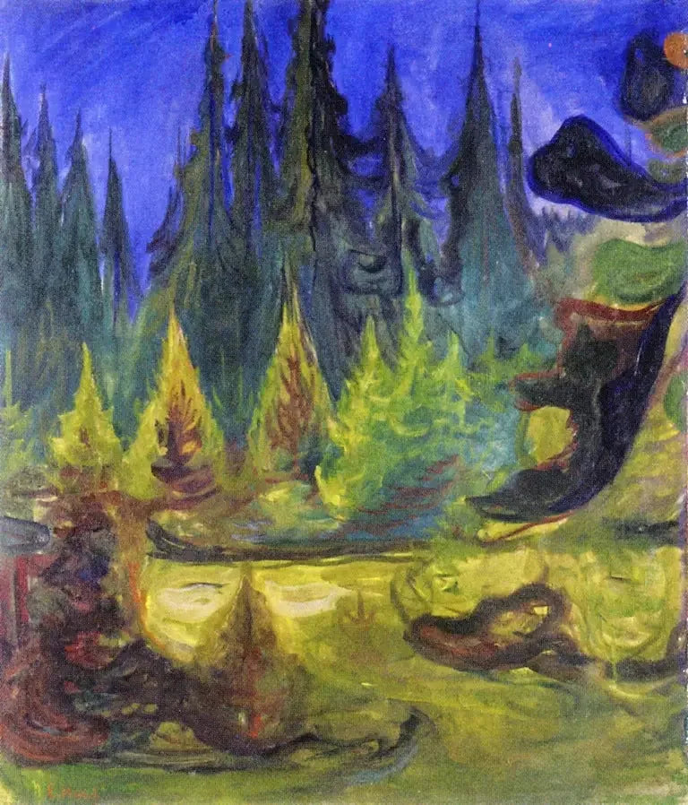 еловый лес - Эдвард Мунк