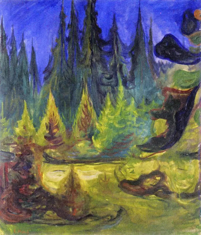 еловый лес - Эдвард Мунк