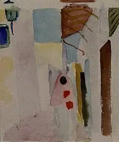 Frau auf der Straße in Tunis - August Macke image 1 reproduction artisanale de tableau