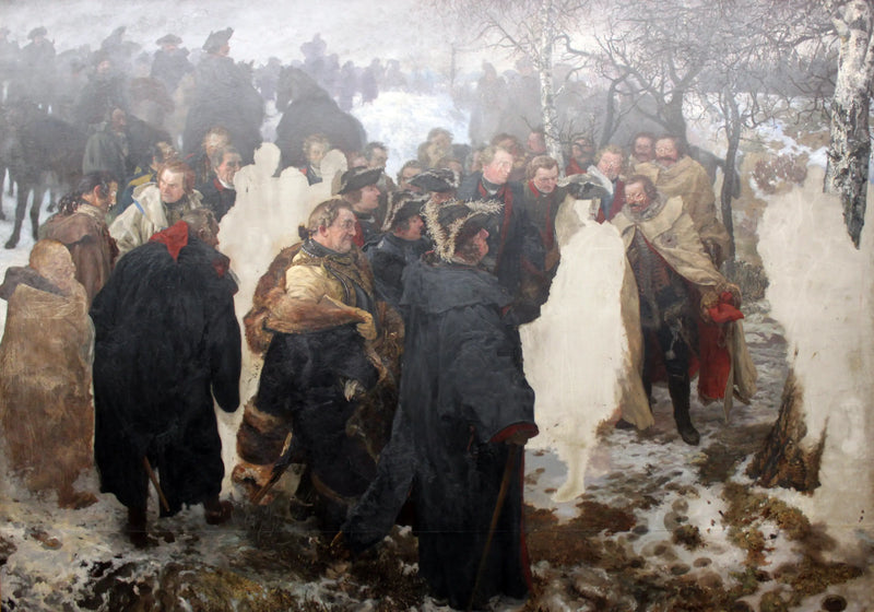 Фридрих Великий обращается к своим генералам перед битвой при Лютене в 1757 году - Адольф фон Мензель