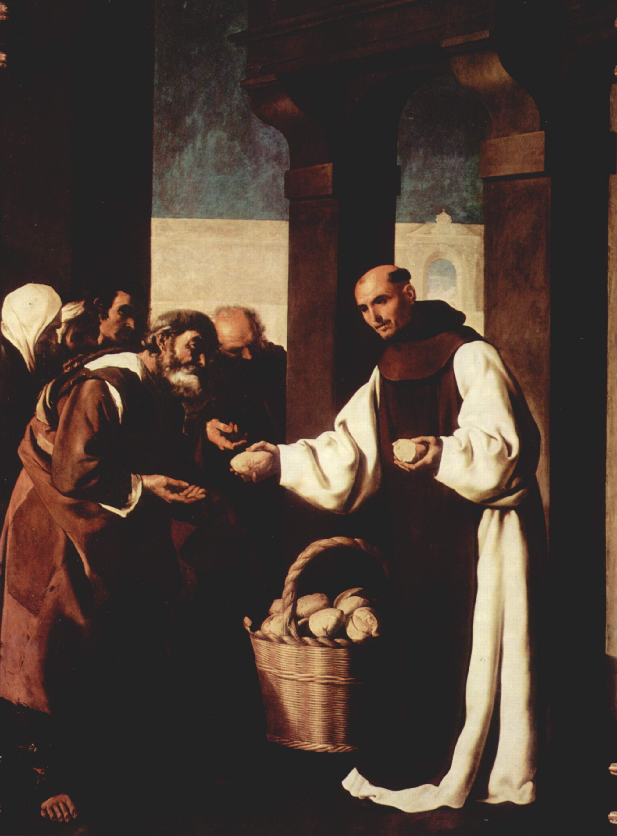 Frère Martín de Vizcaya faisant l’aumône - Francisco de Zurbarán - Alpha Reproduction