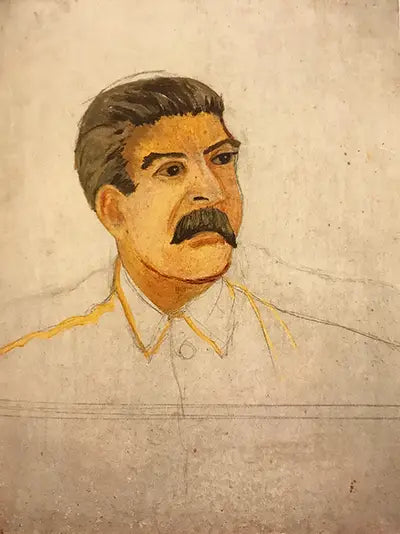 Portrait de Staline (inachevé) - Frida Kahlo