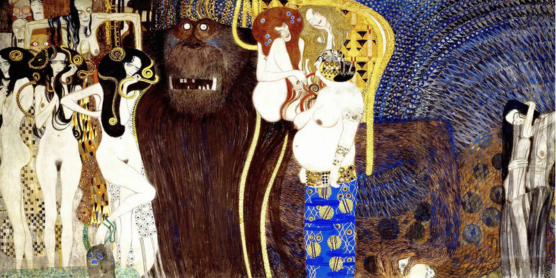 Фриз Бетховена (планшет 5, центральная стена): Враждебные силы - Густав Климт