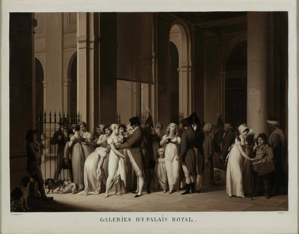 Galeries du Palais-Royal - Louis-Léopold Boilly image 1 reproduction artisanale de tableau