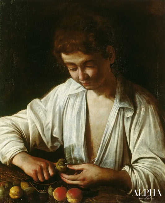 Garçon épluchant un fruit c.1593 - Caravage - Reproductions de tableaux et peintures haut de gamme