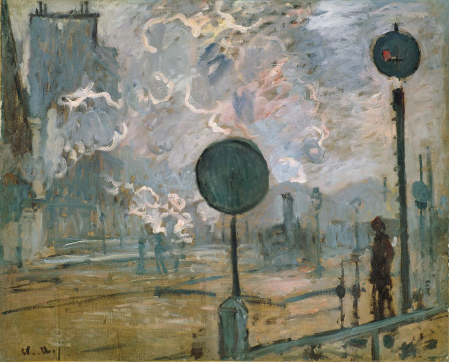 La Gare Saint-Lazare, les signaux W448 par Claude Monet, 1877, Landesmuseum Hannover