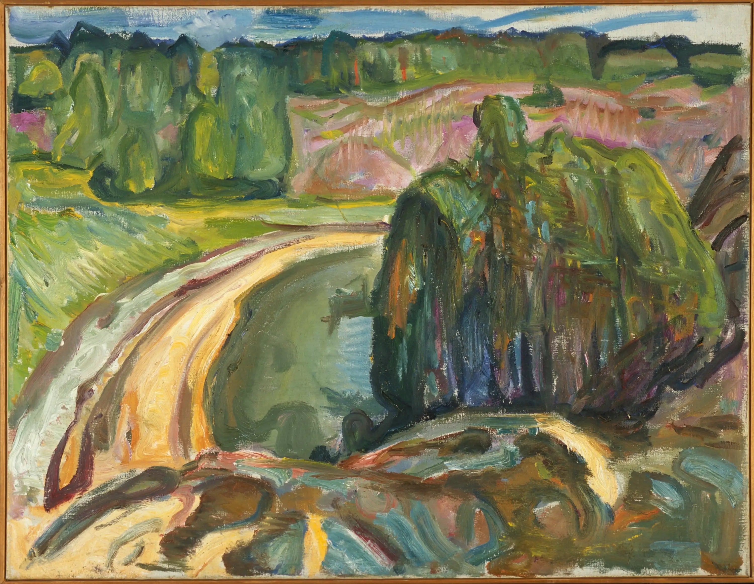 Reproduction du tableau « Genêvriers sur la côte - Edvard Munch » par Alpha Reproduction en peinture à l’huile