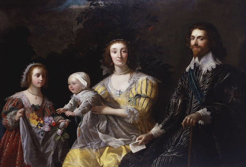 Джордж Вильерс, 1-й герцог Баккенгемский (1592-1628) со своей семьёй - Gerrit van Honthorst