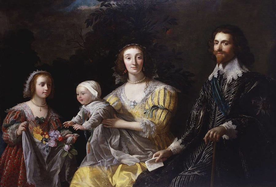 Джордж Вильерс, 1-й герцог Баккенгемский (1592-1628) со своей семьёй - Gerrit van Honthorst