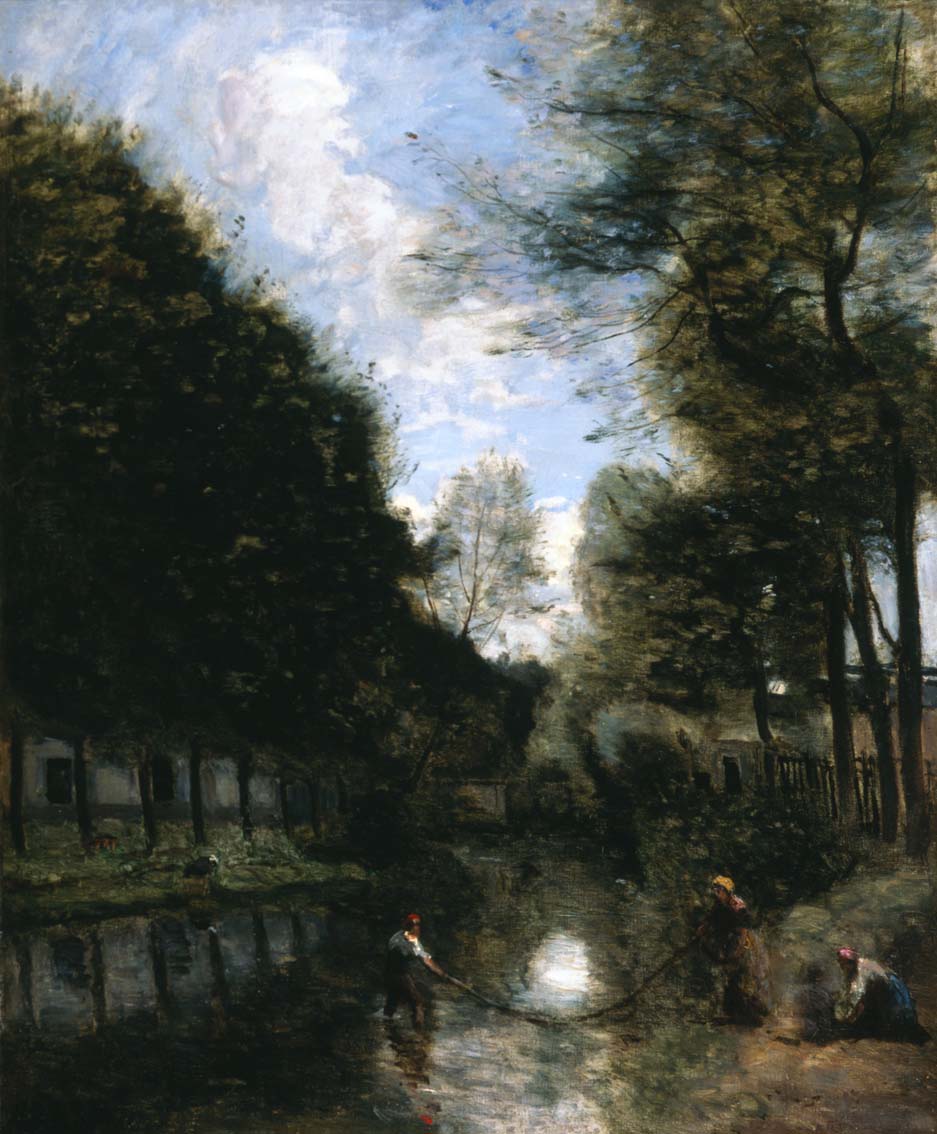 Gisors rivière bordée d’arbre - Jean-Baptiste Camille Corot - Alpha Reproduction