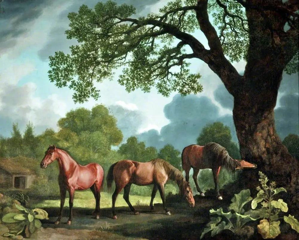 Gnawpost et deux autres poulains - George Stubbs - Alpha Reproduction