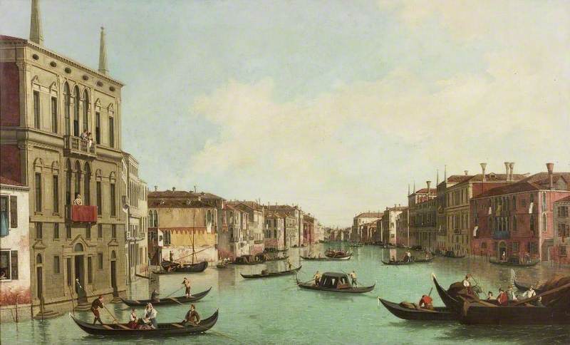 Grand Canal Venise vue vers le nord-est depuis le Palazzo Balbi jusqu’au pont du Rialto - Canaletto - Alpha Reproduction