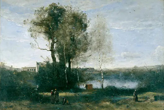 Grandes terres agricoles - Jean-Baptiste Camille Corot - Alpha Reproduction