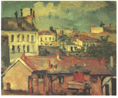 Groupe de maisons – Les Toits - Paul Cézanne - Alpha Reproduction