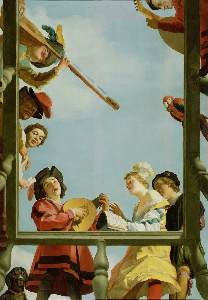 Музыкальная группа на балконе - Gerrit van Honthorst