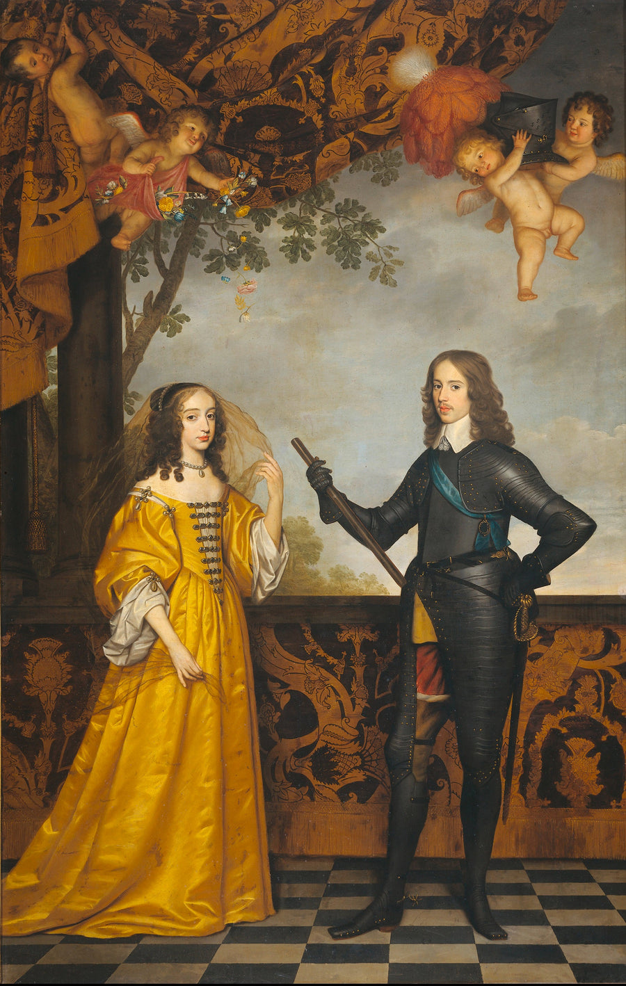 Гийом II (1626-1650), принц Оранский, и его жена Мария Стюарт (1631-1660) - Герт ван Хонтхорст
