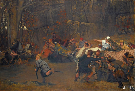 Gunthram Bose et ses filles en l’an 572: L’Ambuscade (1862) - Lawrence Alma-Tadema Reproductions de tableaux à la