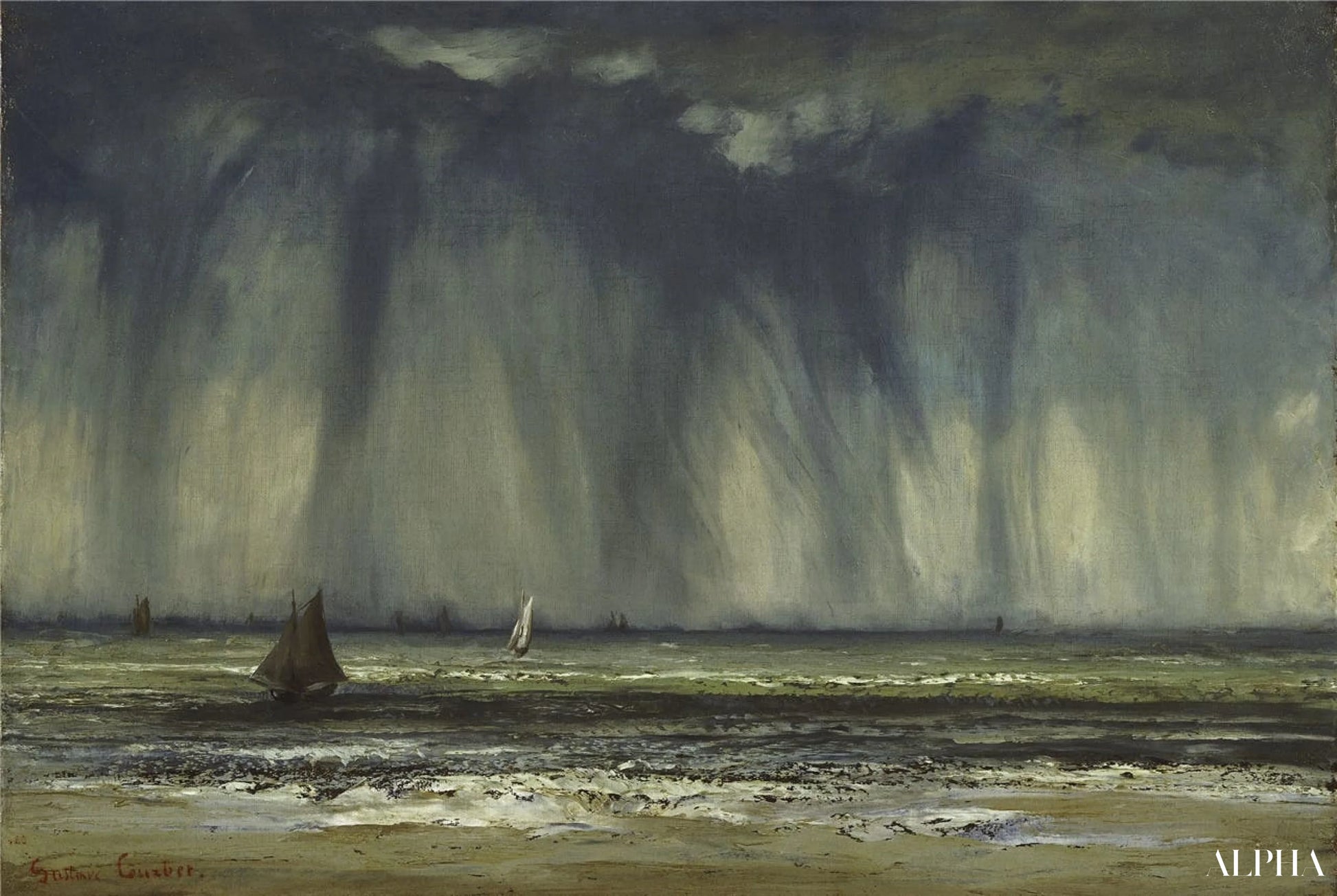 Gustave Courbet, Die Wasserhose - Gustave Courbet - Reproductions de tableaux et peintures haut de gamme
