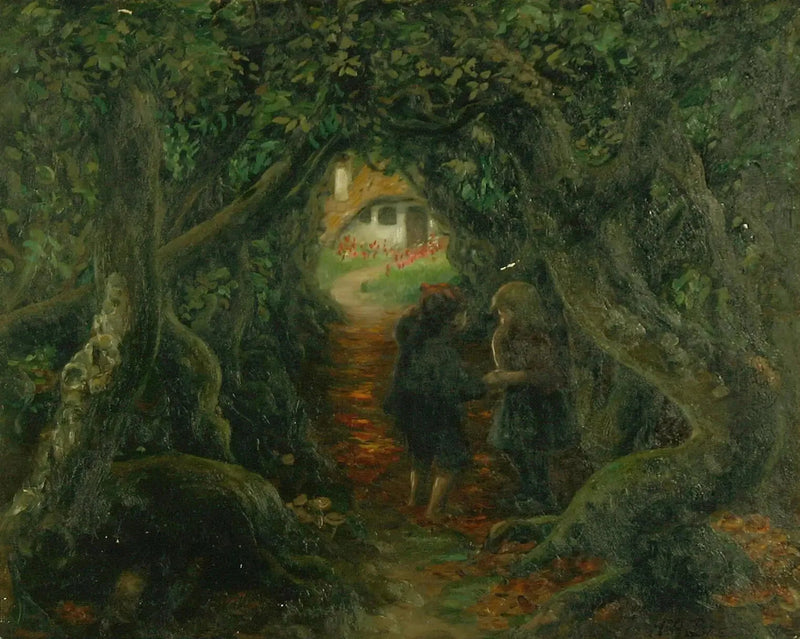 Гензель и Гретель у ведьмы. - H. A. Brendekilde