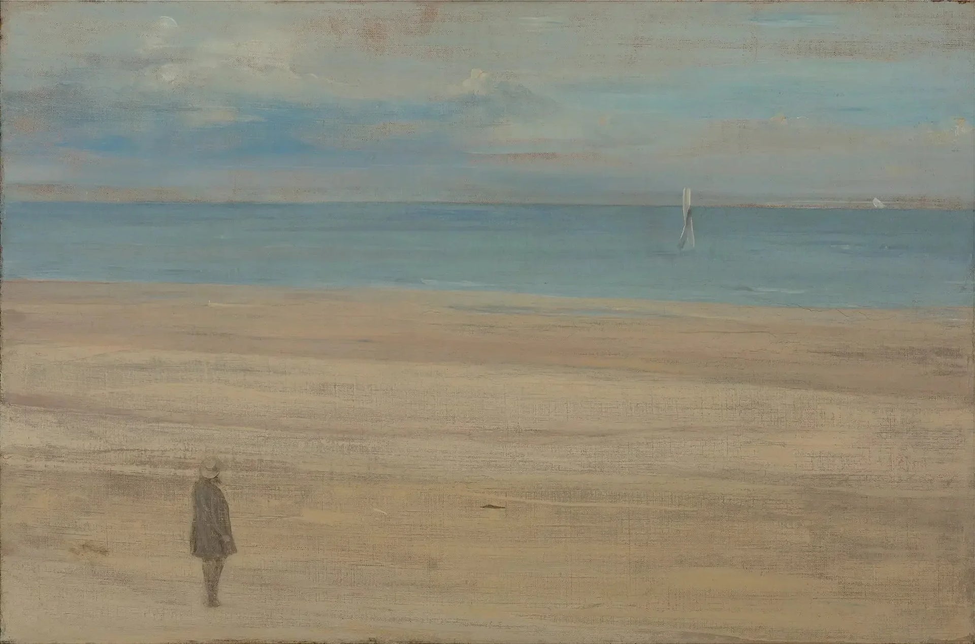 Harmonie en bleu et argent : Trouville - James Abbott McNeill Whistler image 1 tableau peint à l’huile sur toile