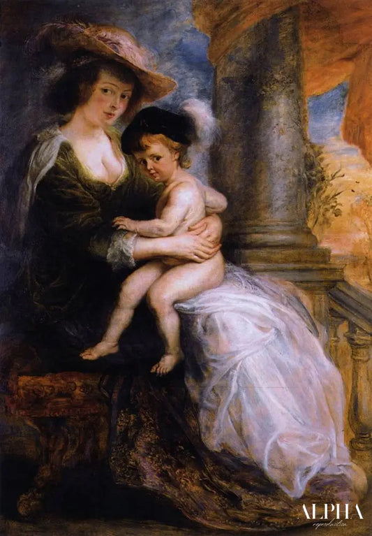 Hélène Fourment et son fils Frans - Peter Paul Rubens - Reproductions de tableaux et peintures haut de gamme