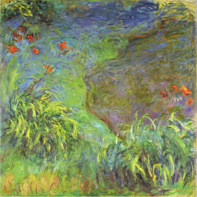 Лилейники у воды W1819 - Клод Моне