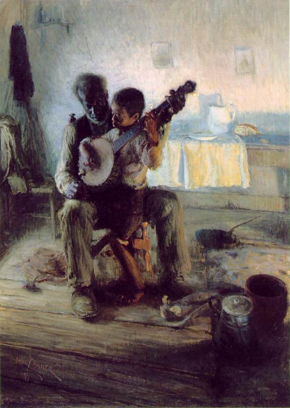 La Leçon de banjo - Henry Ossawa Tanner
